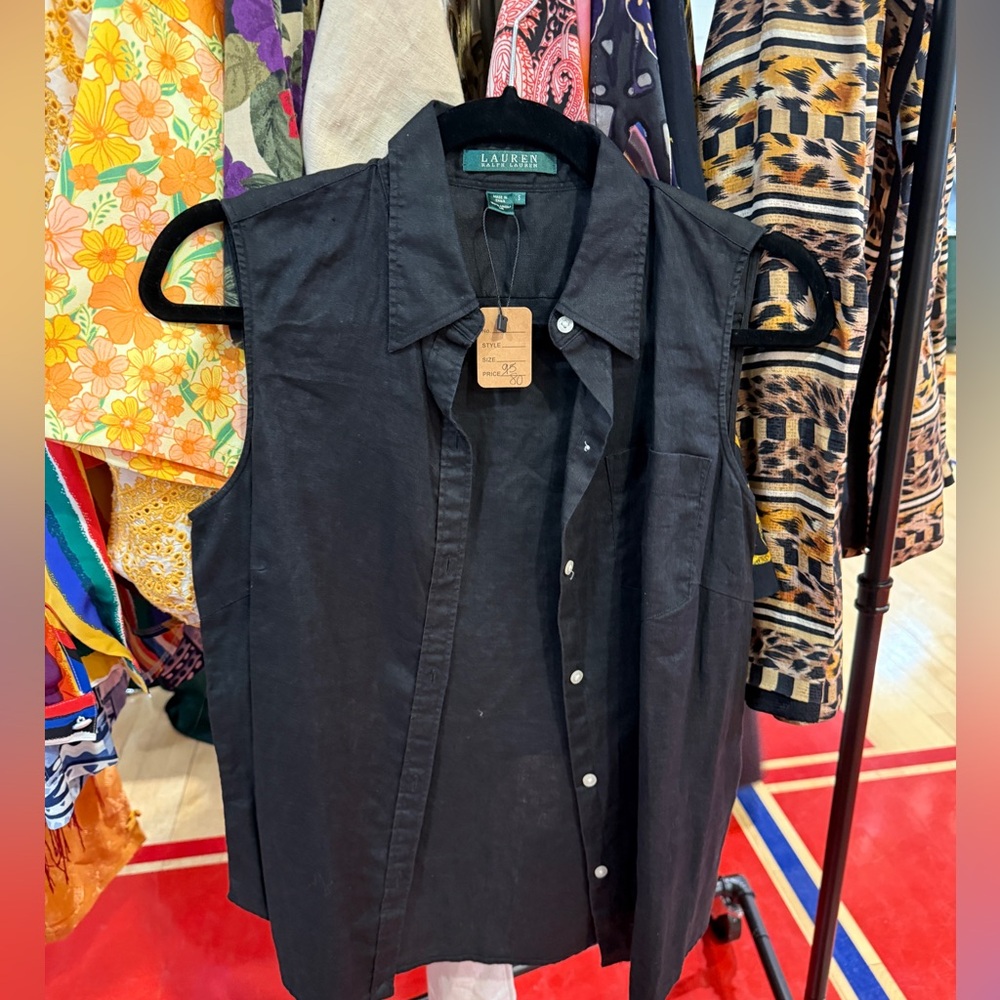 Vintage ralph Lauren black vest